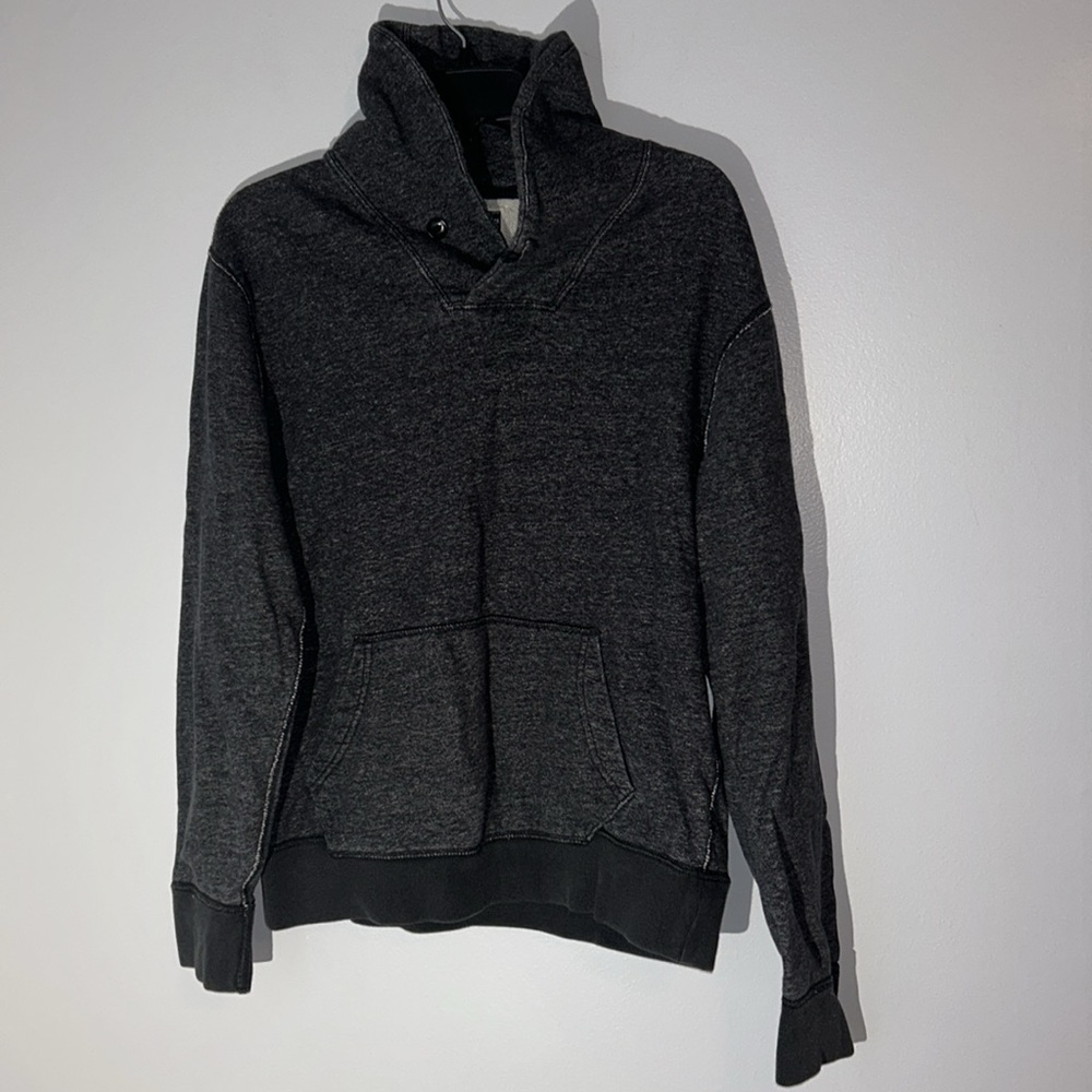 J. Crew Vintage Fleece in Heathered Gray Size S 100%‎ Cotton Mock Neck Nautical